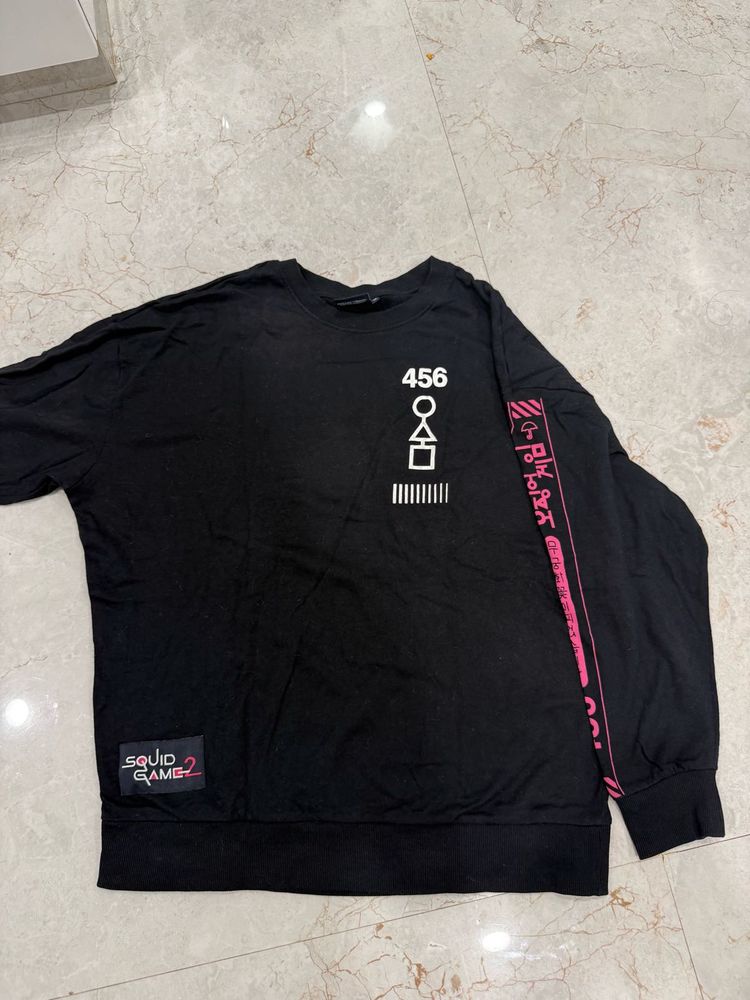 hoodie Squid Game Themed Long Sleeve Top