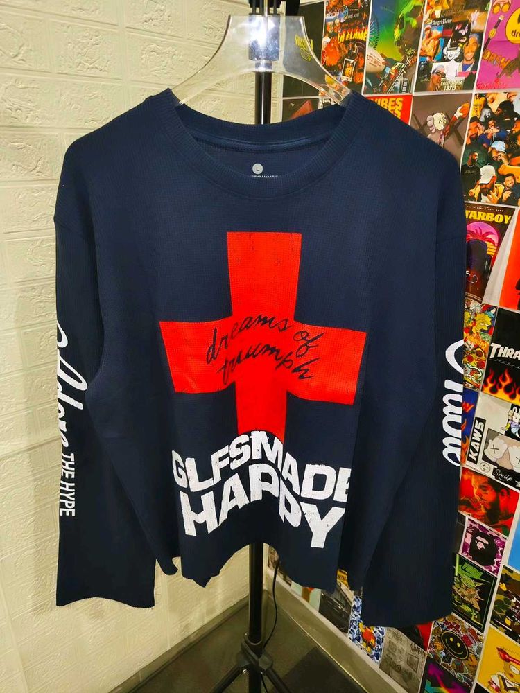 BOXY FIT GRAPHIC PRINTED BAGGY WAFFLE TEE 🔥❤️‍🔥