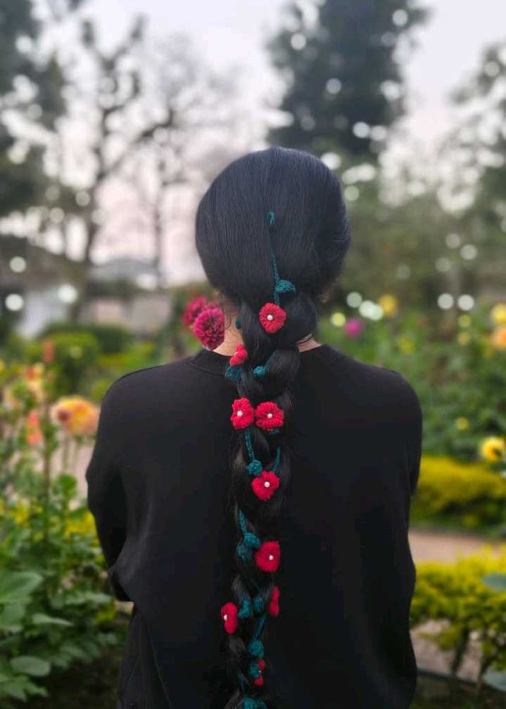 Floral Crochet Hair Braid