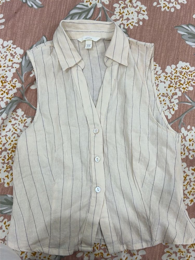 linen top from H&amp;M
