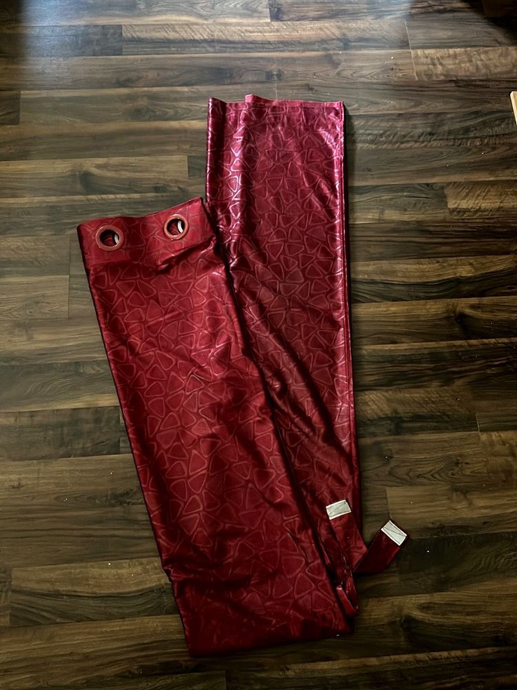2 piece 9 feet door curtain