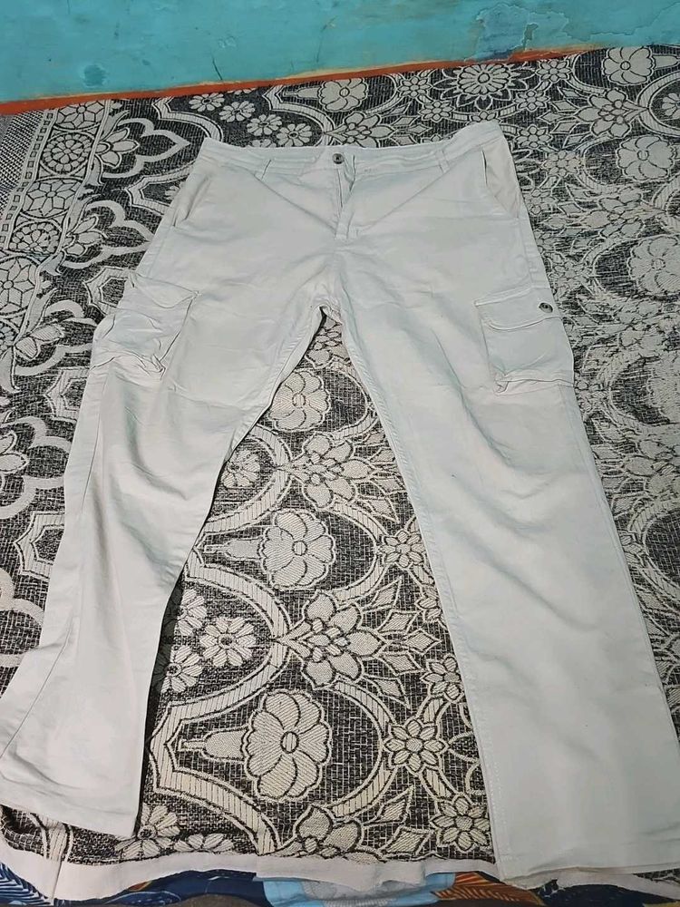 Men's Beige Cargo Pants