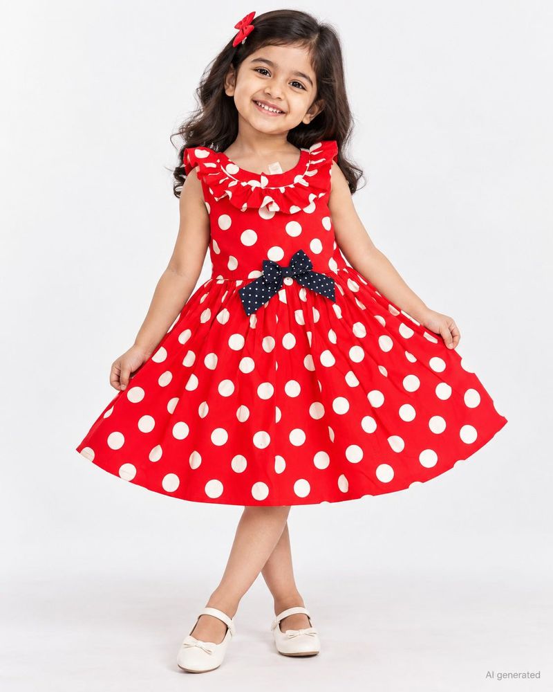 Adorable Red Polka Dot Dress