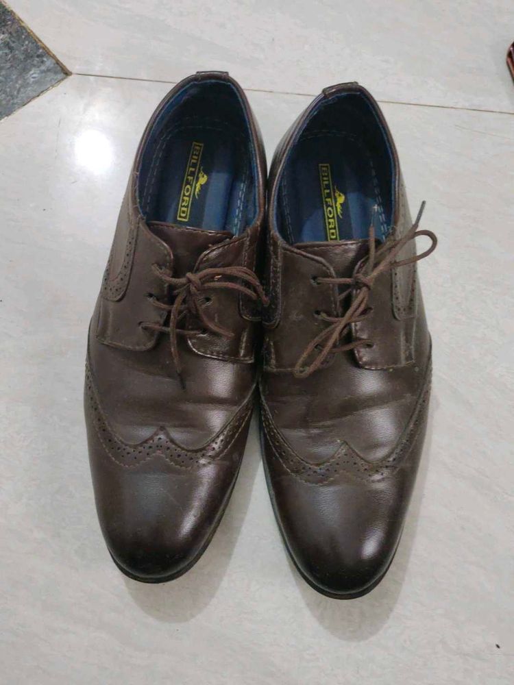 Brown Leather Oxford Shoes