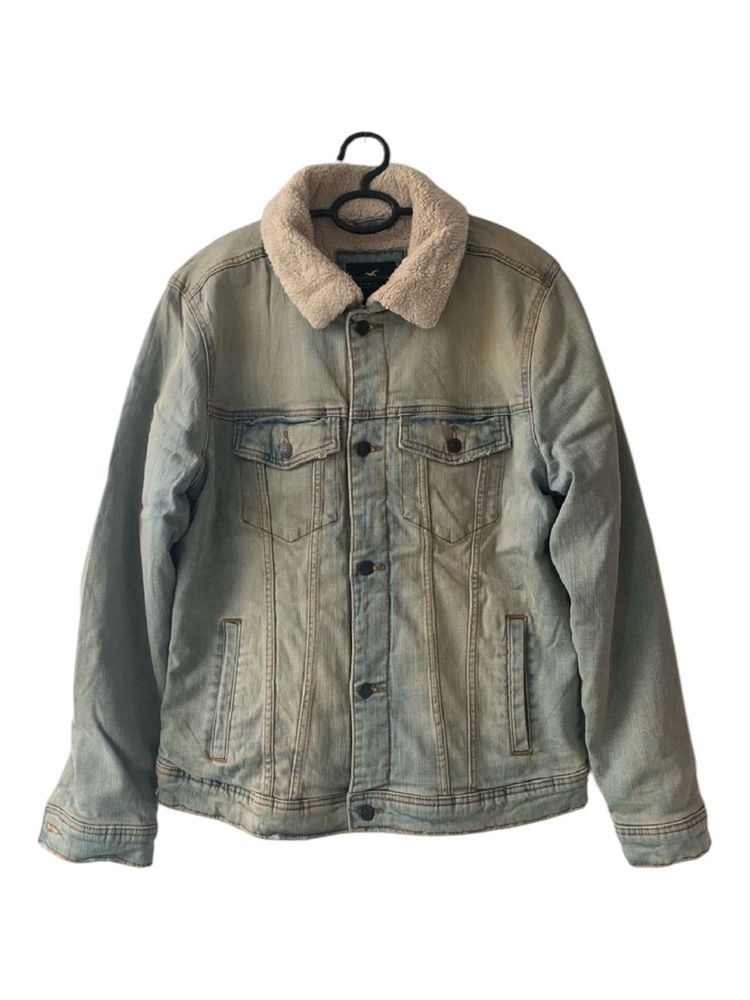 hollister  Denim Jacket with Fur Collar