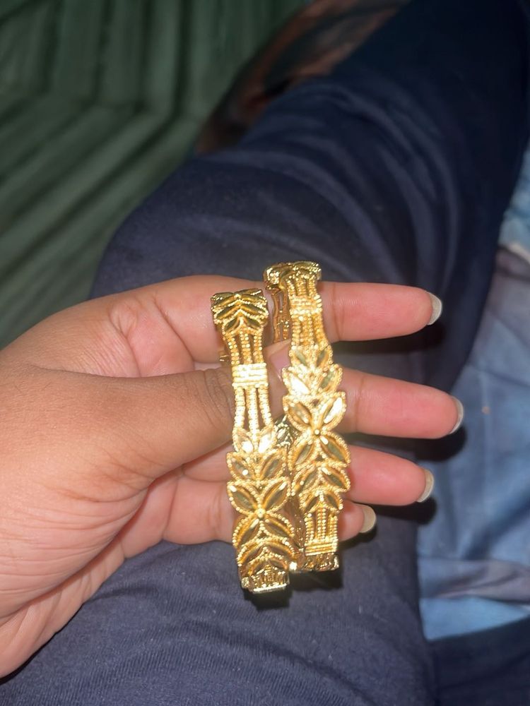 Elegant Gold-Plated Bangles