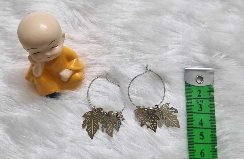 Leaf Hoop Earrings
