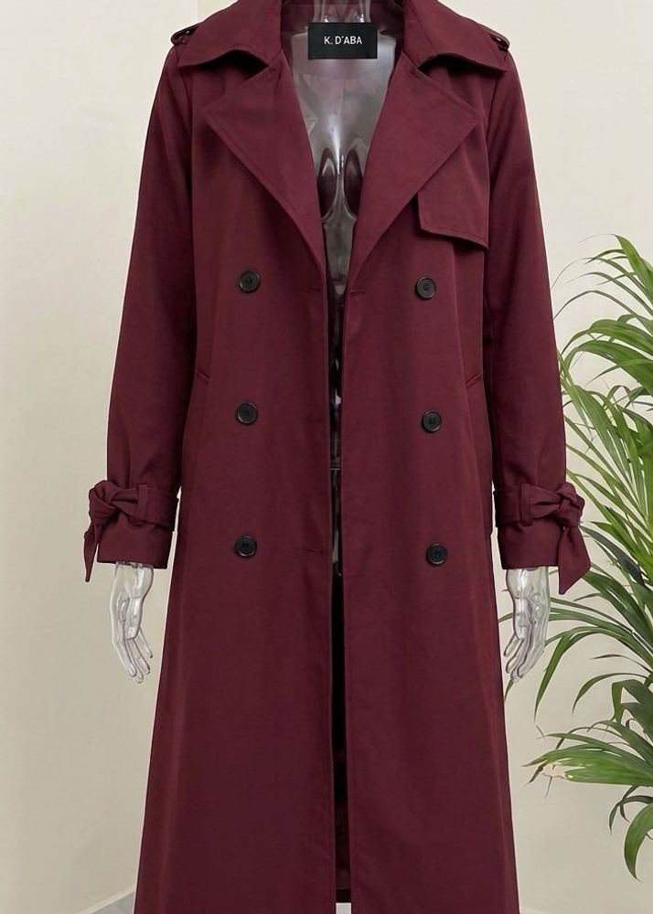 Burgundy Trench Coat
