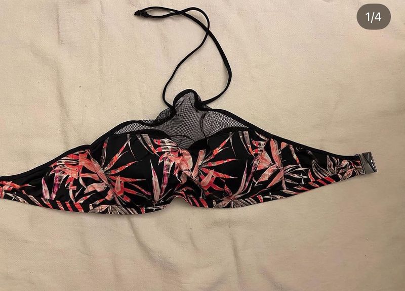 Tropical Print Bikini Top