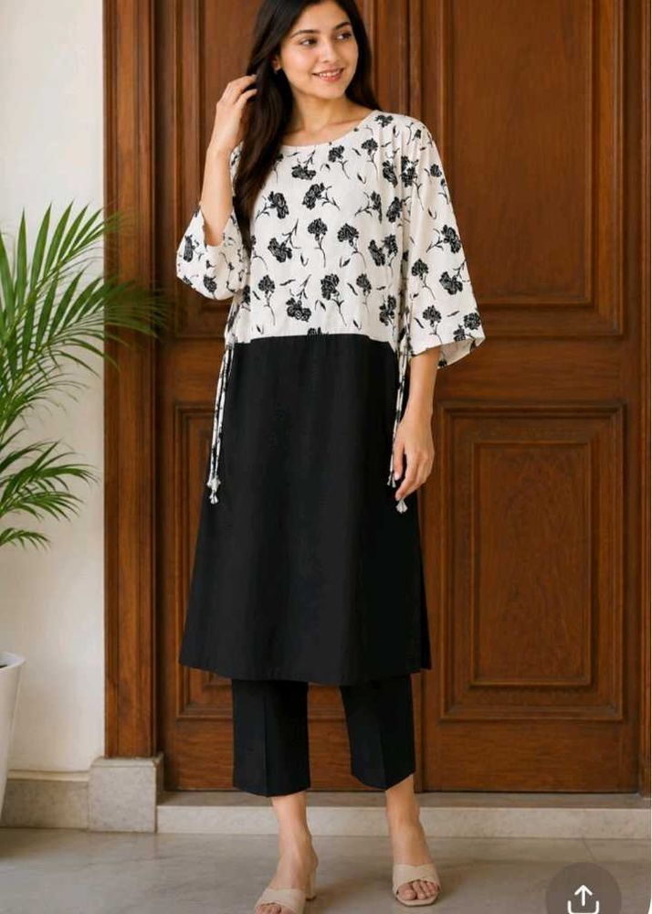 Elegant Floral Print Kurta