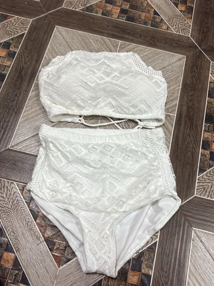 White Lace Bikini Set