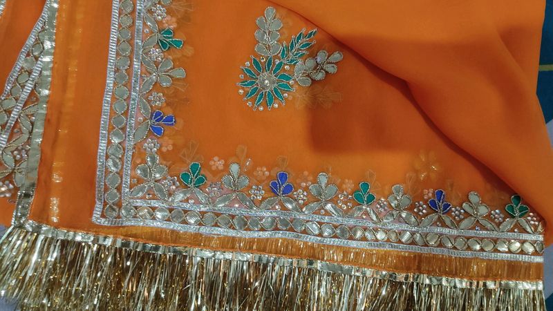 Gotapati Odhni Orange Colour