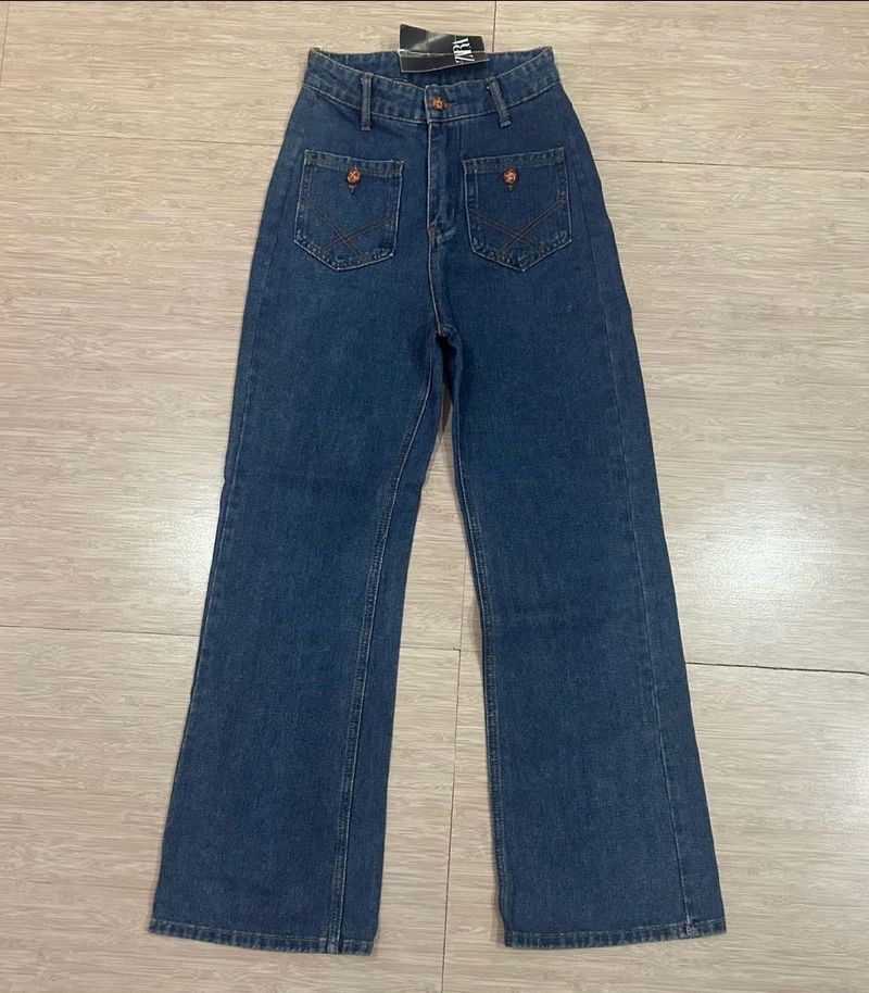 Stylish High-Waisted Wide Leg Jeans