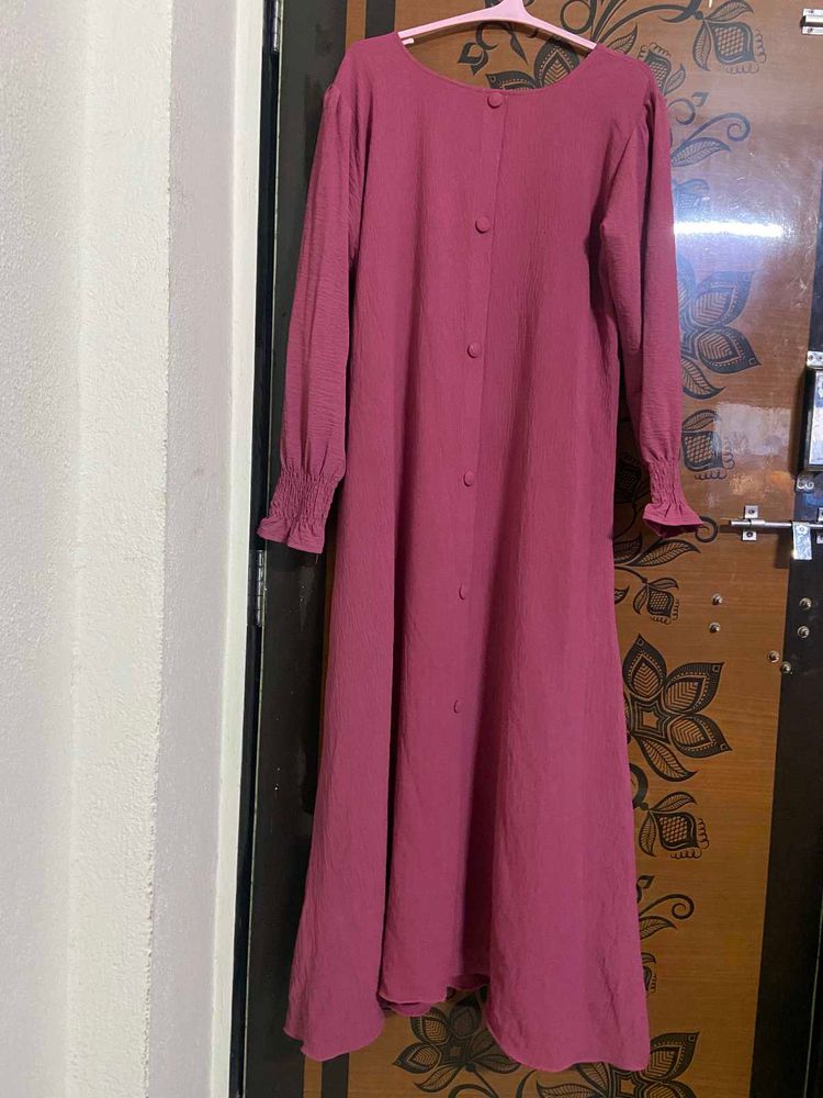 Elegant Rose Pink Abaya