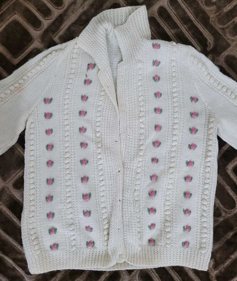 Vintage Floral Knit Cardigan