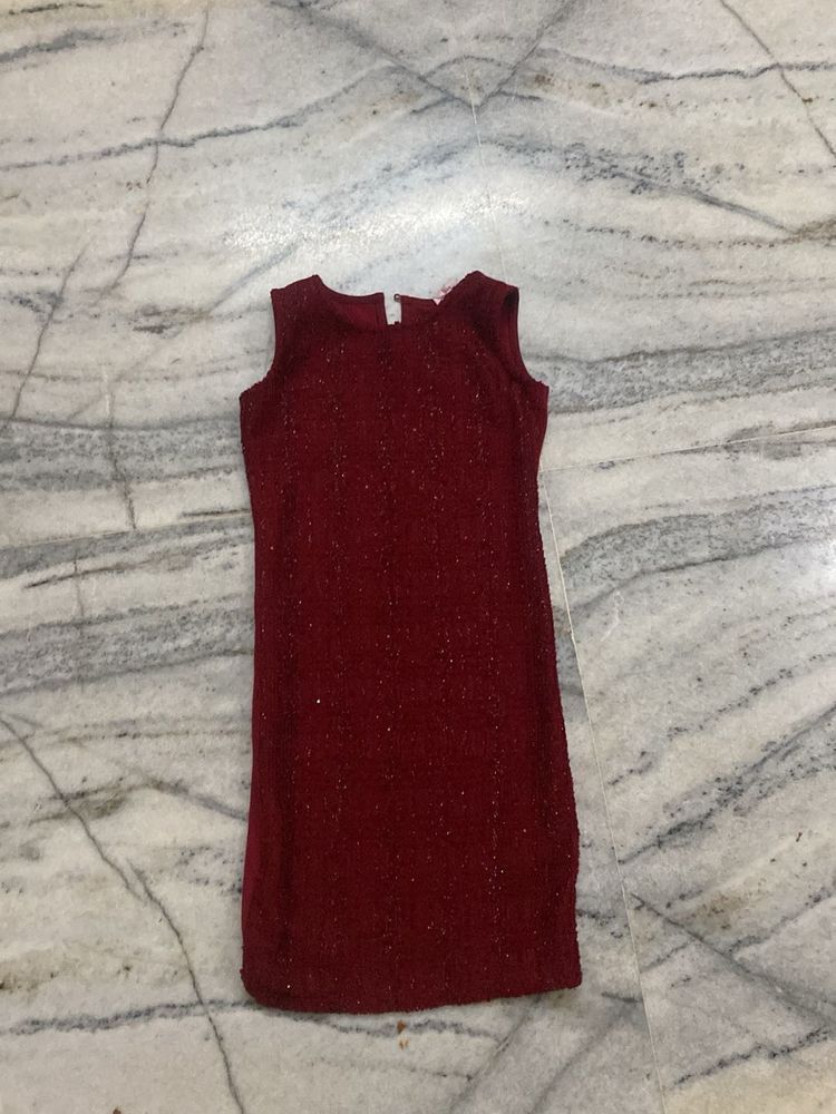 Sparkly Maroon Mini Dress