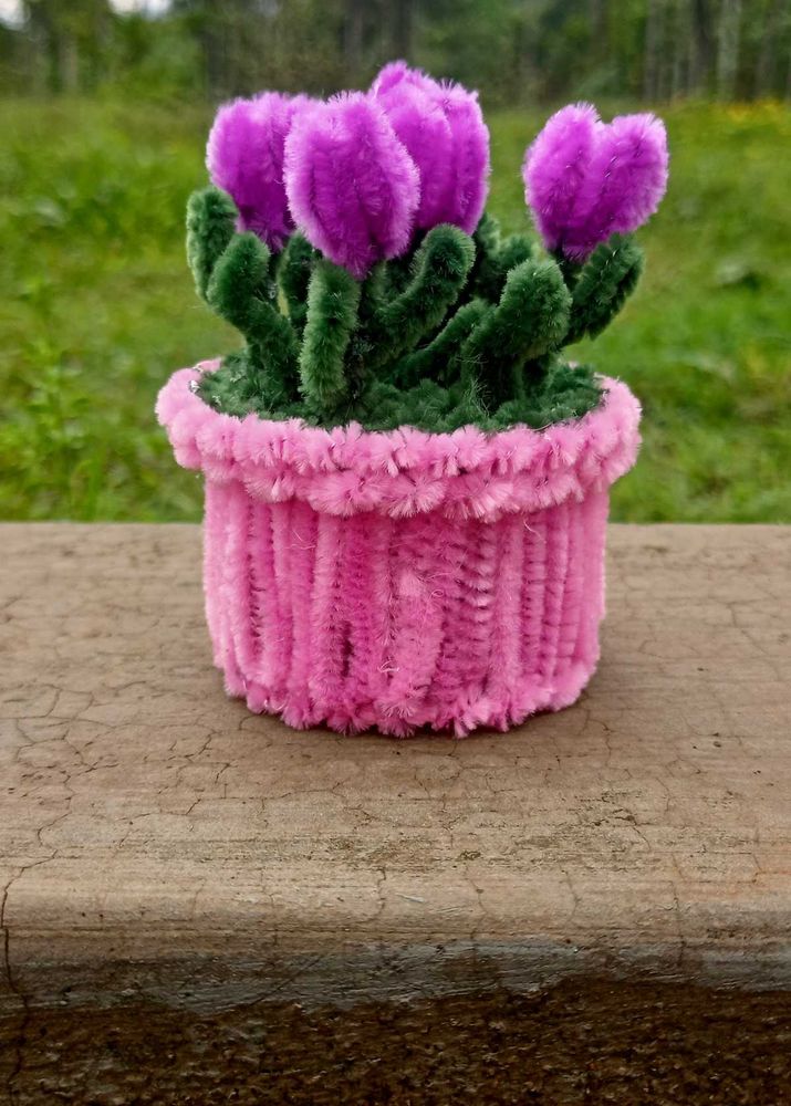 Cute Pipe Cleaner Flower Pot
