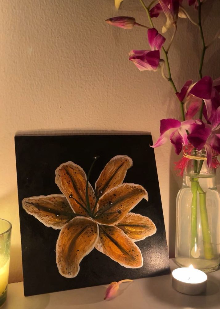 Hand painted Tiger Lily Artwork