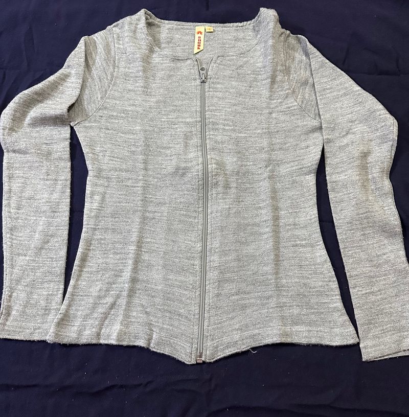 Women Zipper Cardigan