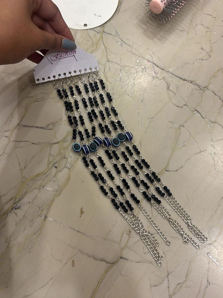 8 Beaded Evil Eye Drop bracelet or anklet