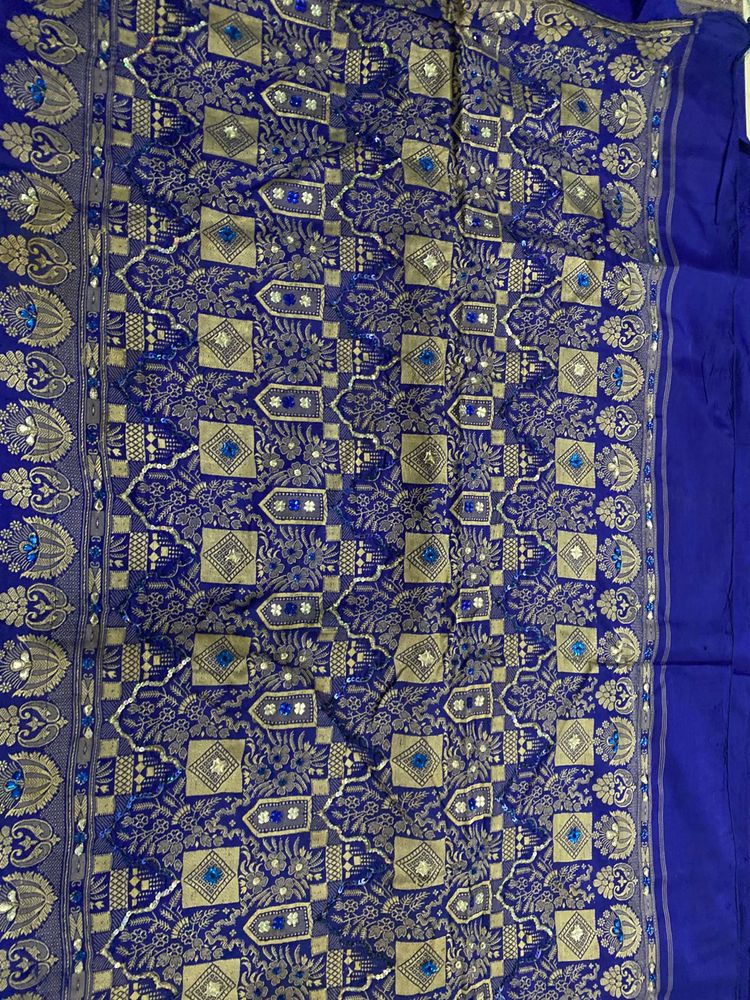 Royal Blue Banarasi Silk Saree