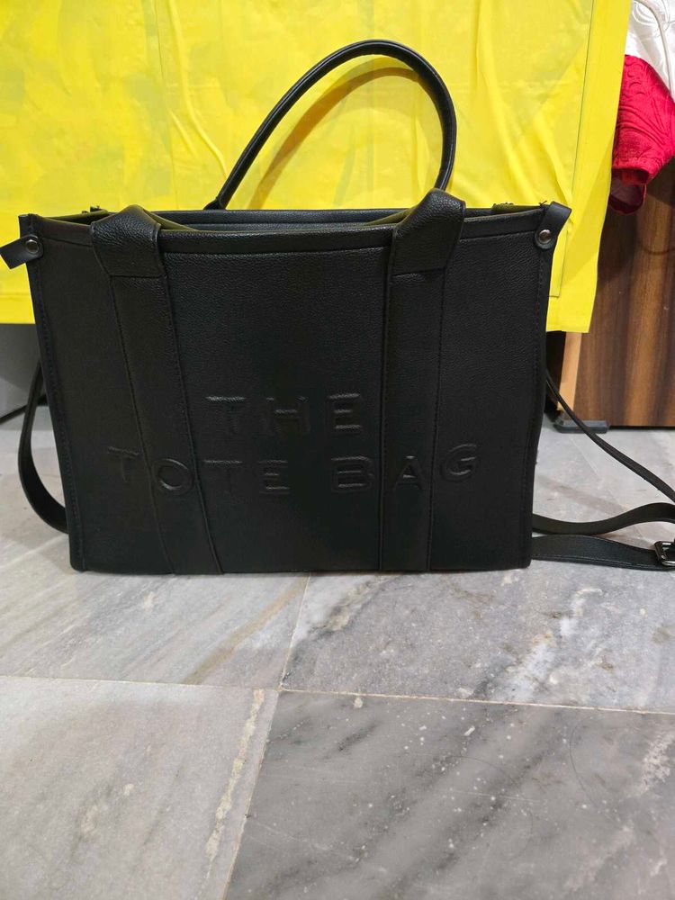 Like New Classic Black Tote Bag