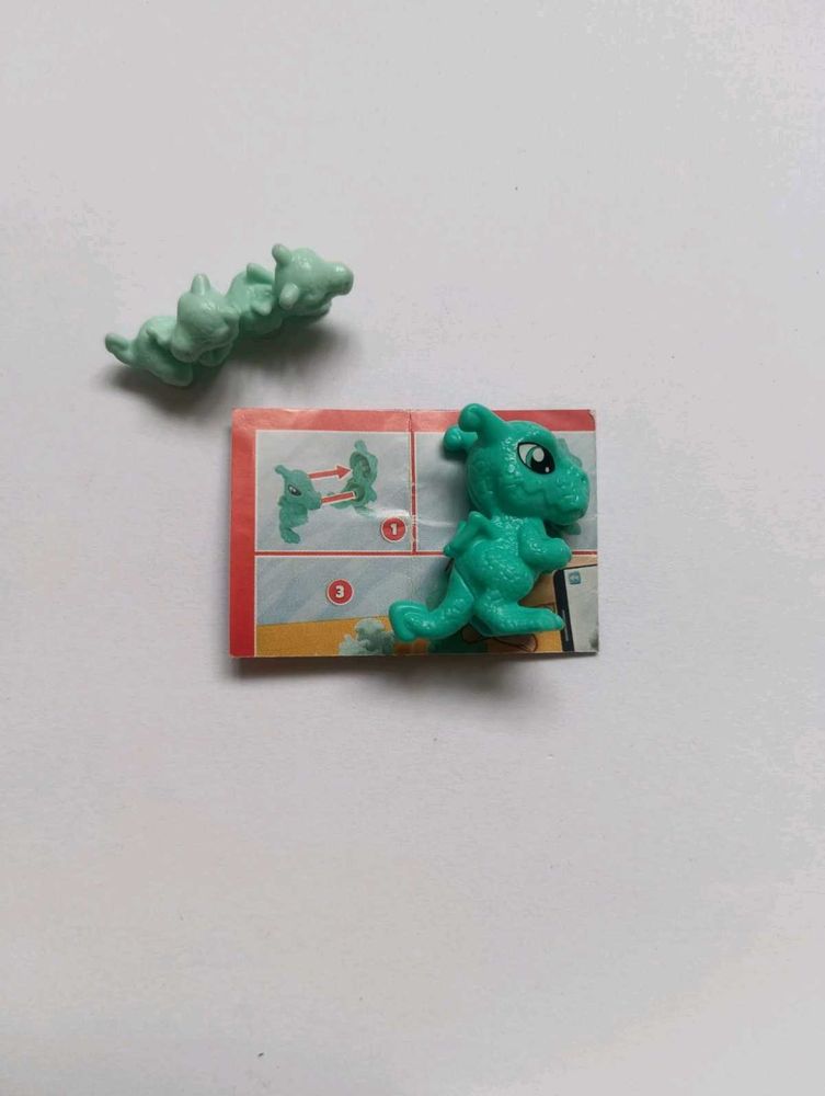 cyan Dragon Toy with Instructions