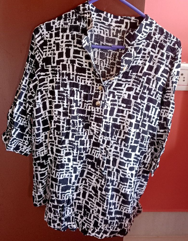 Fancy Black And White Shirt