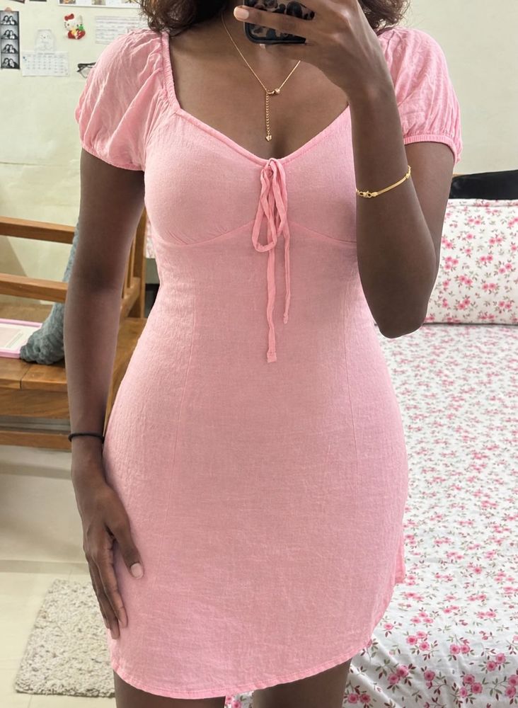 pink mini dress