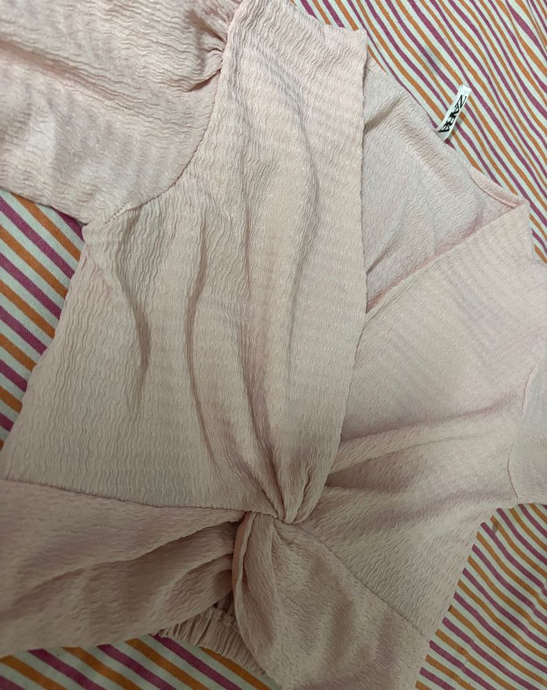 Chic Pink Twist-Front Top