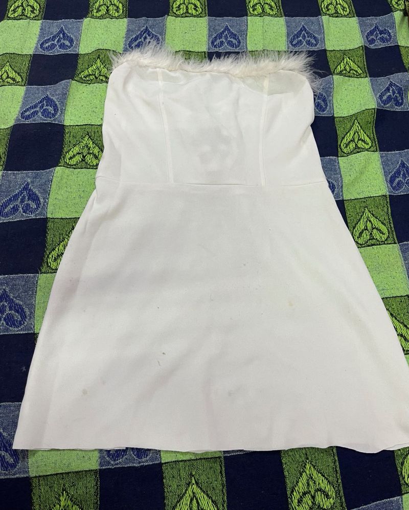 tube fur dress