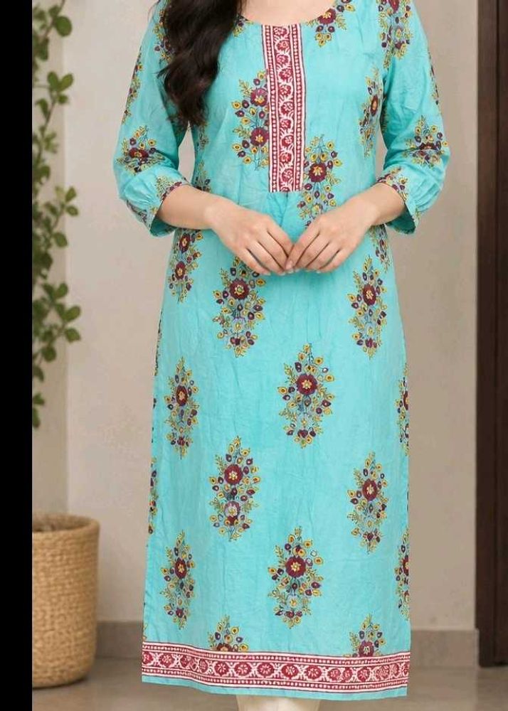 Beautiful Blue Floral Kurta