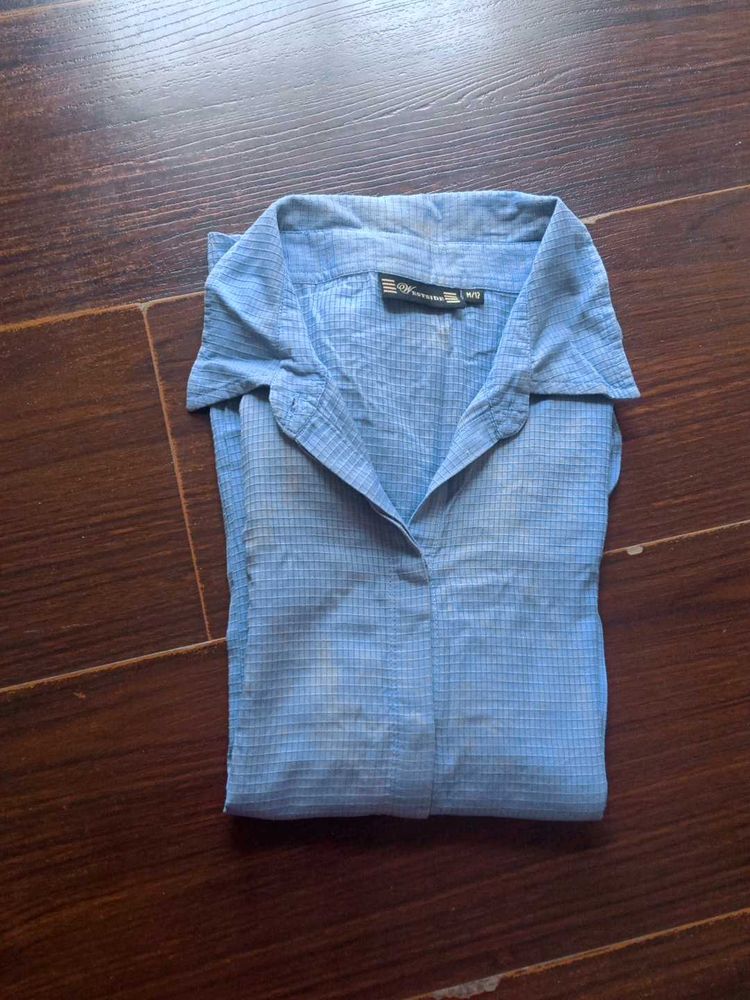 Blue Plaid Button-Down