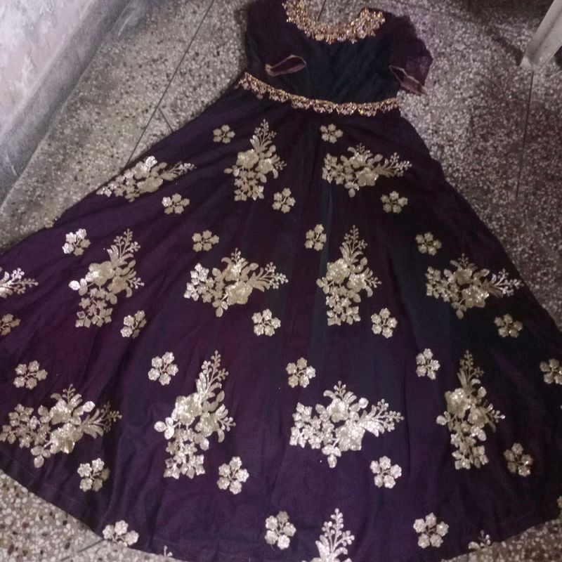 beautiful heavy wine gown