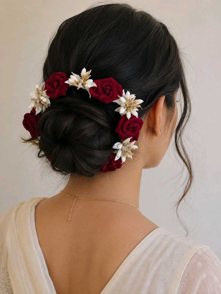 Handmade Floral Hair Bun Gajra