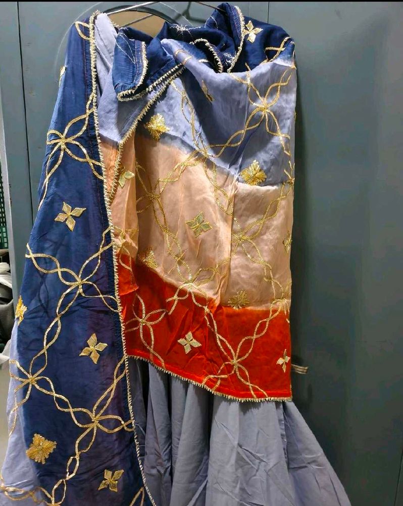 Elegant Blue Anarkali Suit with Dupatta XXL