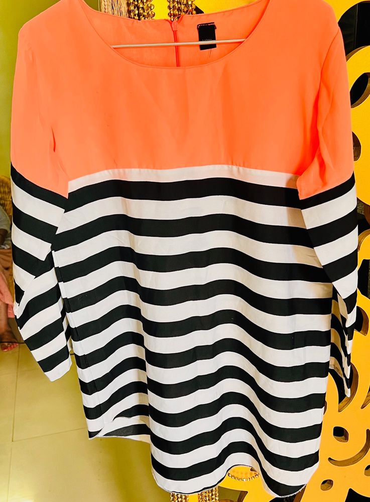 Color Block Striped Blouse
