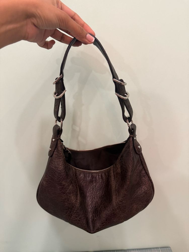 Chic Brown Leather Shoulder Bag