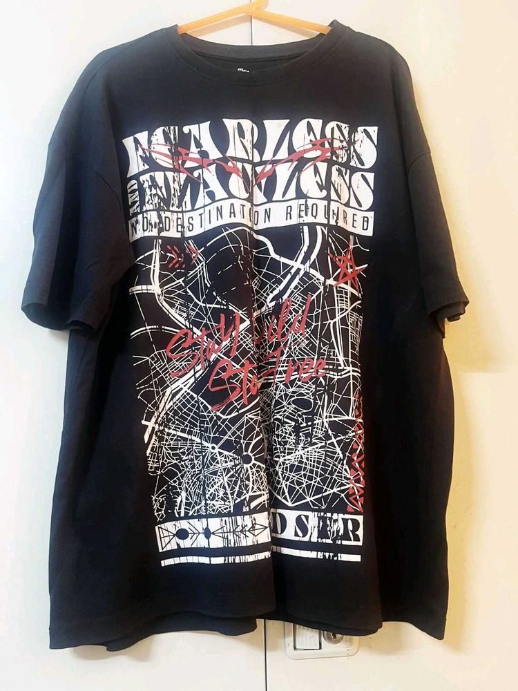 Graphic Print Black T-Shirt