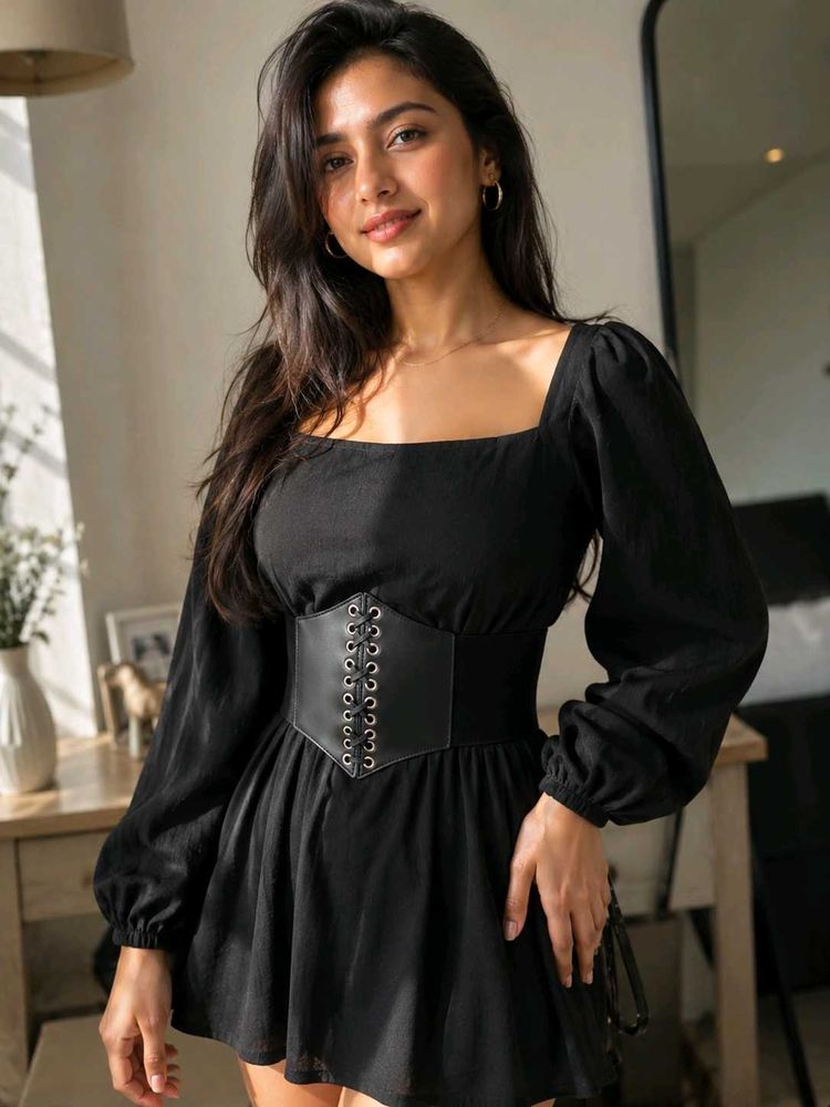Fashionable Black Corset Belt