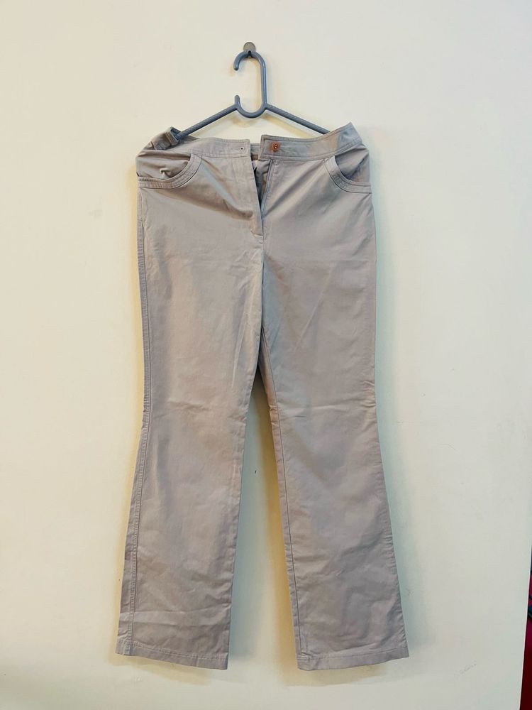 Classic Beige Flare Pants