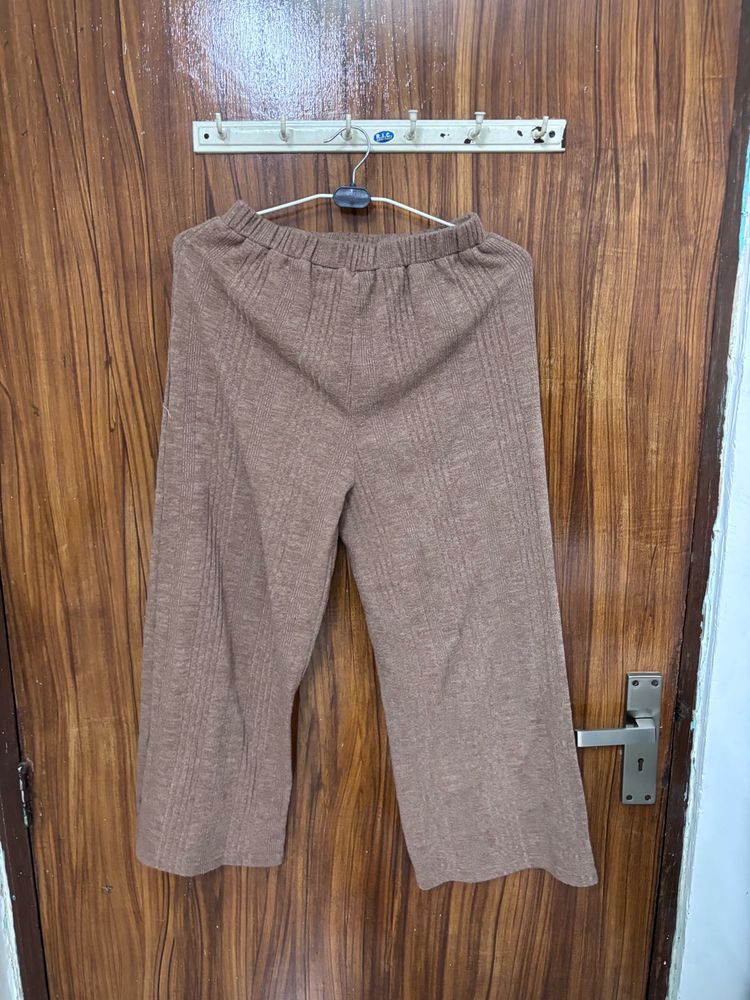Cozy Brown Knit Pants