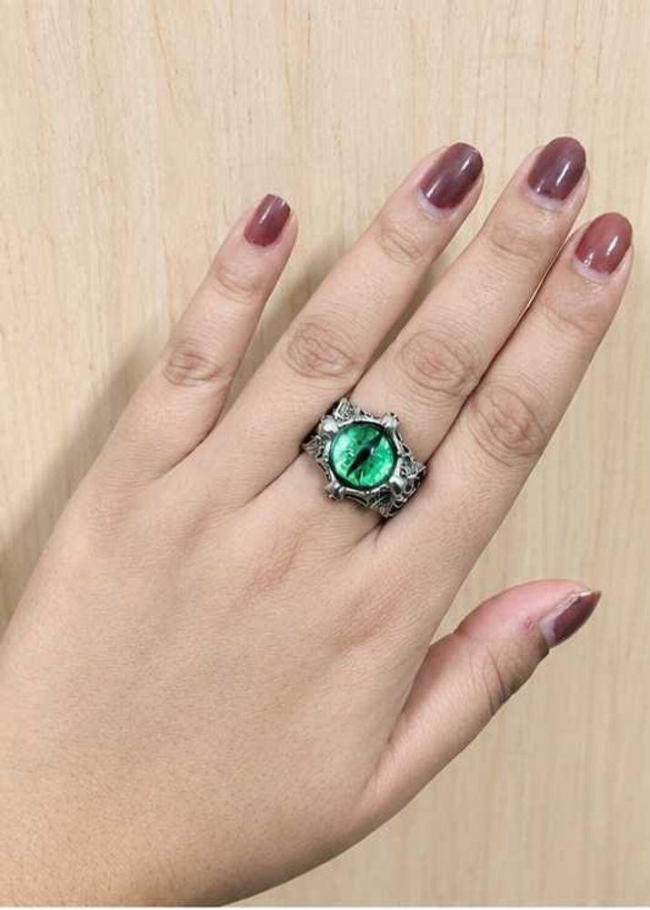 Gothic Green Eye Ring
