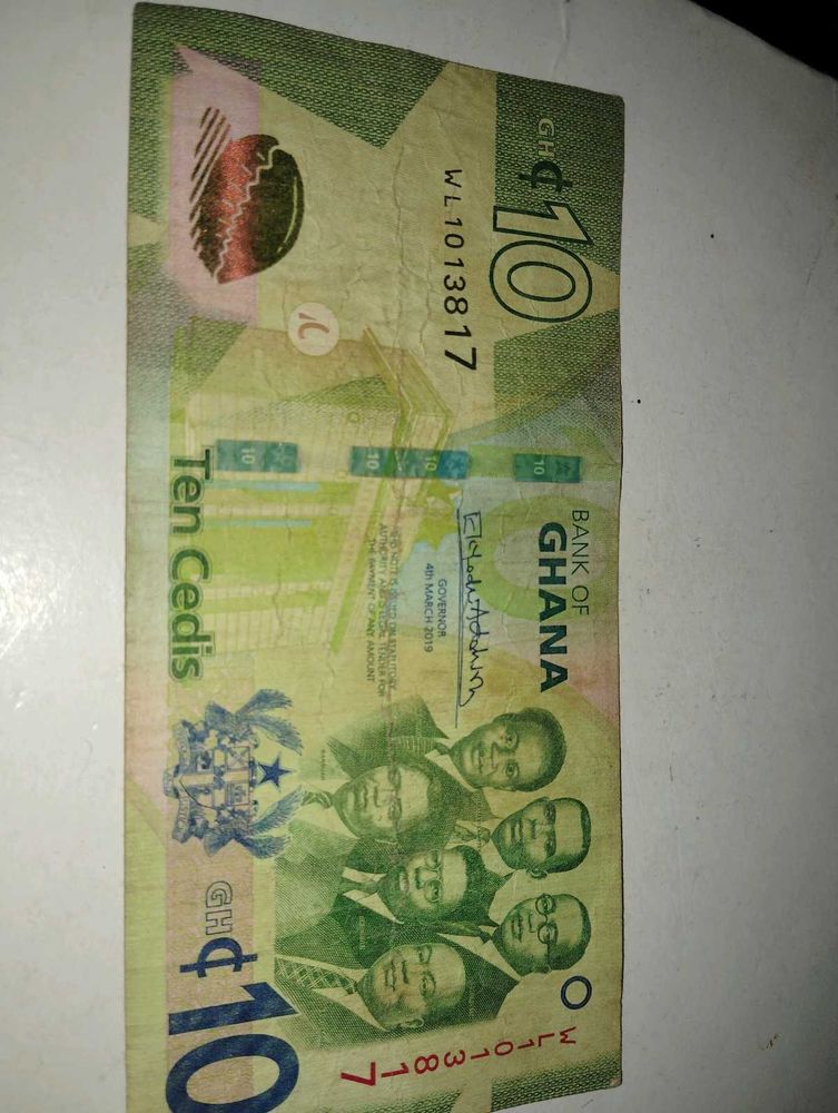 Ghana Note + Free 25 Fils Coin