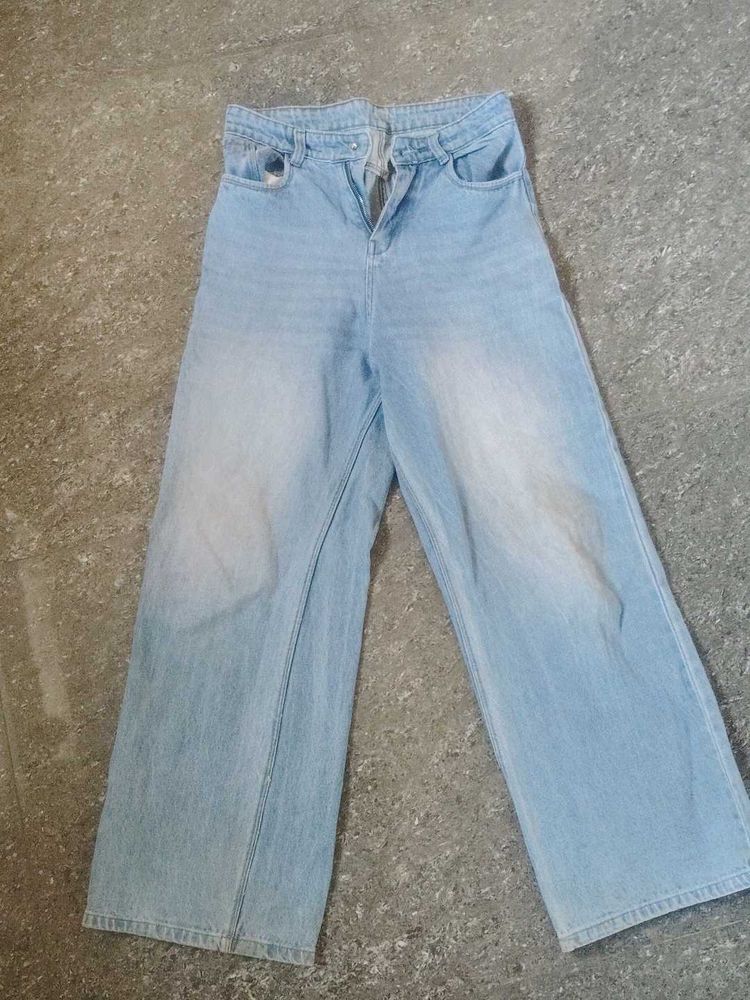 Light Wash Wide Leg Jeans