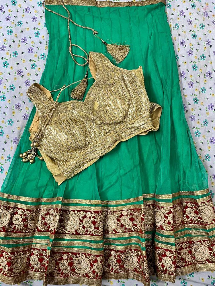 Wedding Season Special Guys🎉 Teal &amp; Gold Lehenga