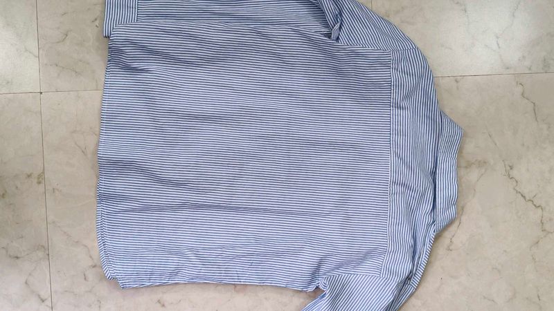 Classic Blue Striped Men's Shirt