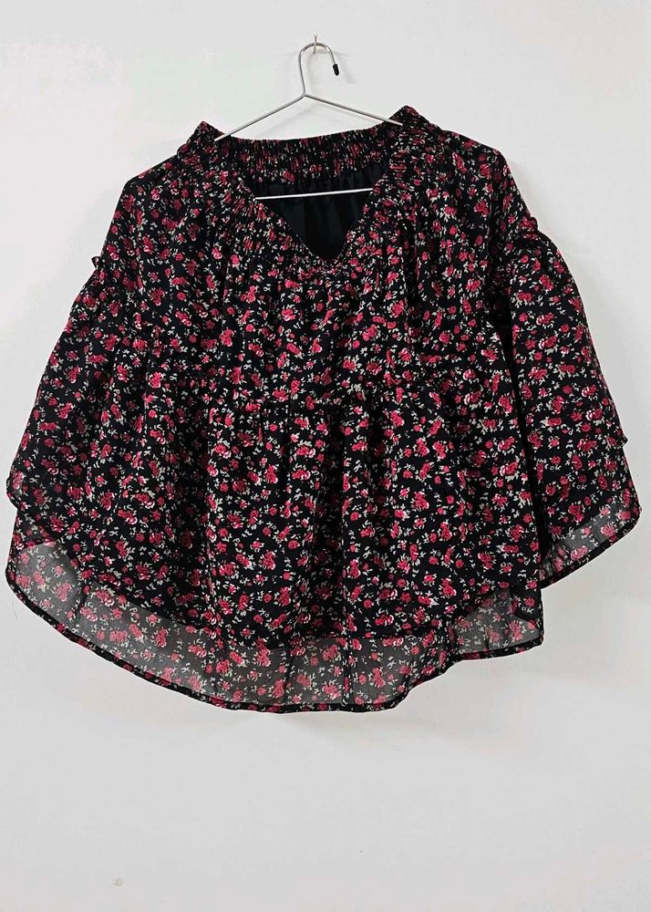 Printed Floral Mini Skirt