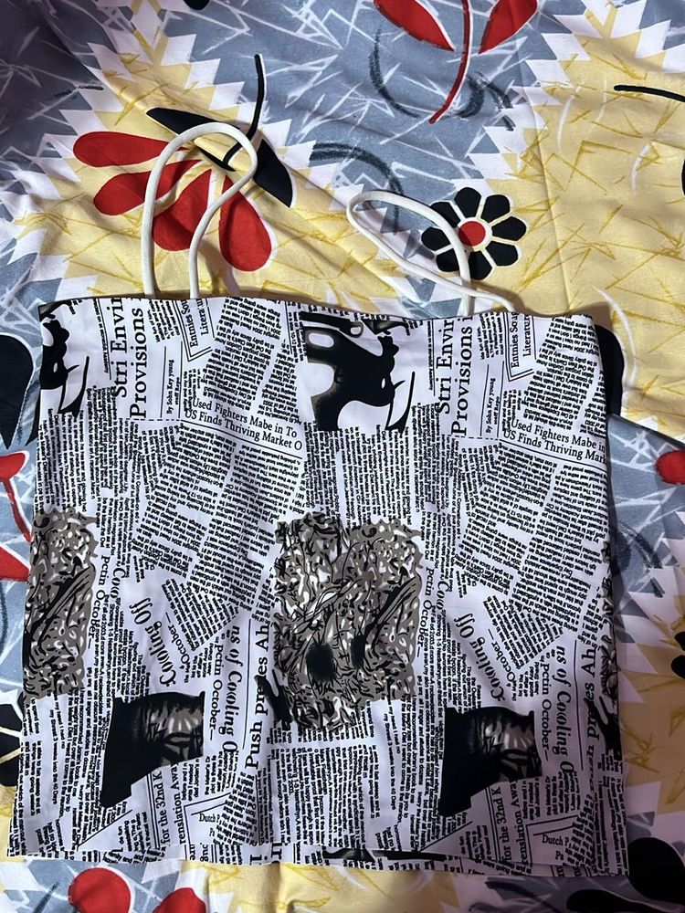 Newspaper Print Cami Top