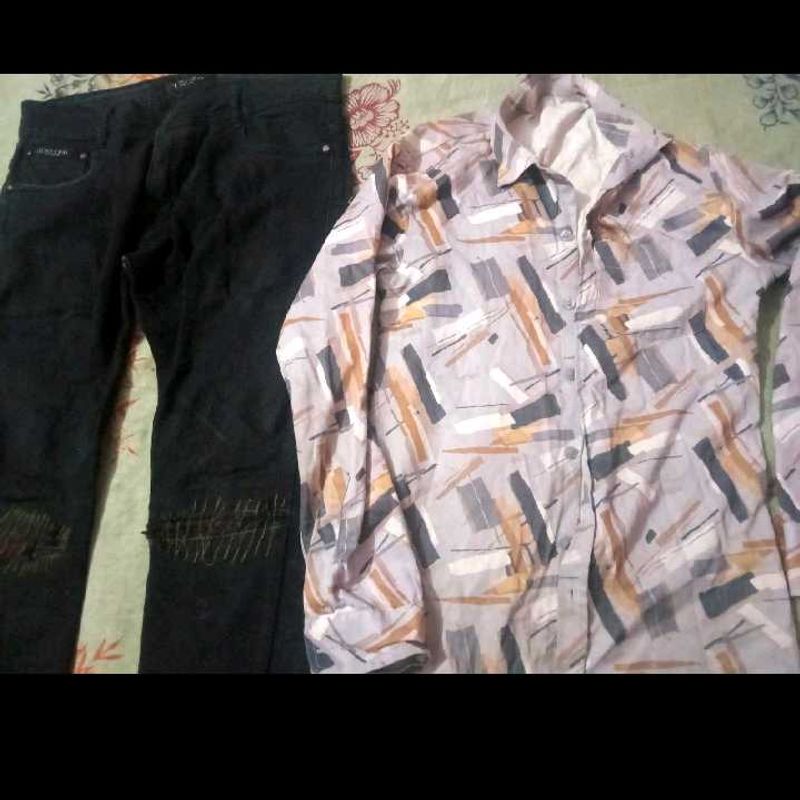 Stylish Printed Shirt and Black Jeans